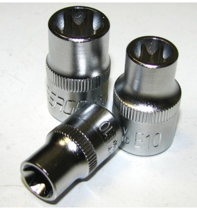 Socket, 1/4`, Star, E6, L-25mm