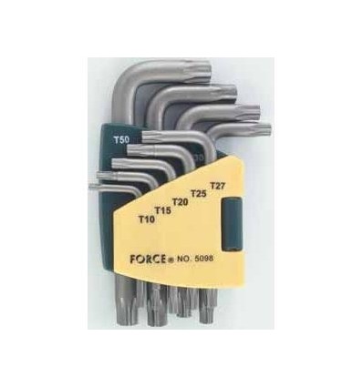 Wrenches L-Form Set, (T10H-T50H), 9d., Star, su skyle
