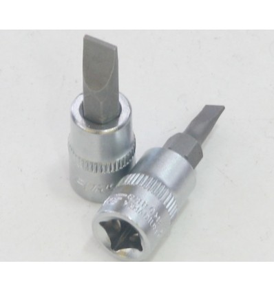 Bit Socket, SL4x0.8, plokščias (Slotted), 1/4`, L-32mm