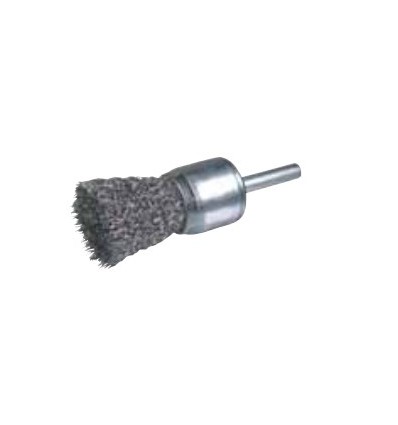 Brush, su koteliu, 0.30mm, nupjauto kūgio, Ø20mm, 6mm (M), 2000rpm, L-60mm