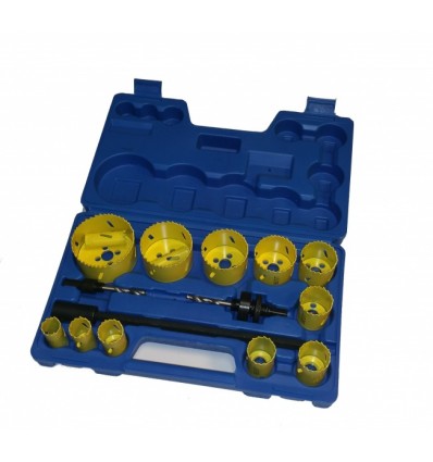 Drilling Crown Set, 17d., HSS Bimetal