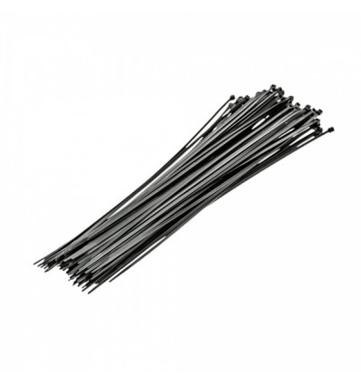 Cable Ties Set 100pcs (black), 2.5mm, L-200mm, plastikinis