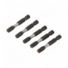 Impact bits T40, 5d., 1/4`, ilgų, sustiprintų, L-50mm, Torx, (T40), blisteryje