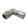 Coupler - Elbow Connector, su sriegiu, 90°, 3/8`(M) su canga 10mm, 3/8`(M)
