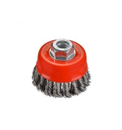 Brush, su sriegiu, nupjauto kūgio, Ø65mm, M14(F), 12500rpm