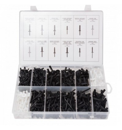 Set of plastic riverts universal 235pcs.