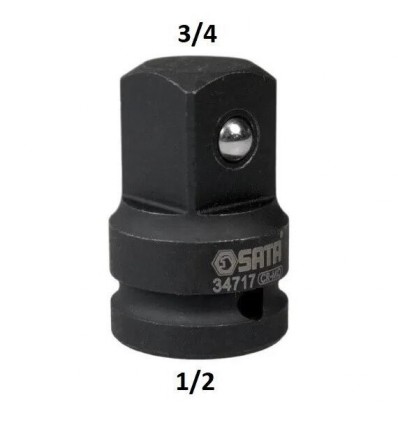 , smūginis, 1/2` (F) vidus, ,, 3/4` (M) išorė, L-48mm