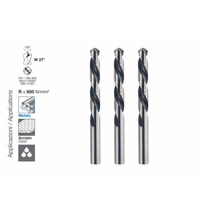 Drill Bits Set 3pcs, Ø14.0mm, HSS, DIN338, 108mm, L-160mm