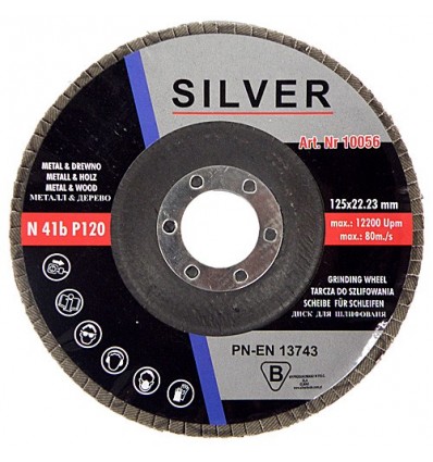 Diskas lapelinis, šlifavimui, P120, Ø125mm, 22.2mm, 12200rpm
