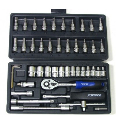 Tools Set, 46d., 1/4`, 6br., (4-14mm)
