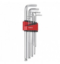 Wrenches L-Form Set, (1/16`-3/8`), coliniai, 9d., šešiabriaunis (Hex), labai ilgų, su šarnyru