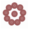 Šlifavimo popierius diskas glaistui (10vnt), 8 skylės (GLS5), P120, Ø225mm