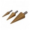 Grąžtų pakopinių rinkinys (4-32mm), HSS, 3d., 15pak. 9pak. 5pak., 2mm