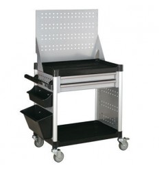 Trolley For Diagnostic Equipment, 2 lentynos, 2 stalčiai, bėgeliai su guoliais
