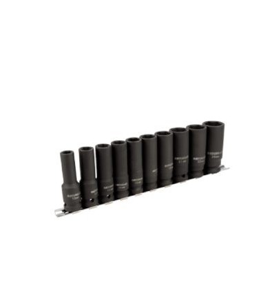 Deep Impact Socket Set, 10d., smūginių, ilgų, 1/2`, 6br., (10-24mm)