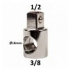 , su skyle, 3/8` (F) vidus, ,, 1/2` (M) išorė