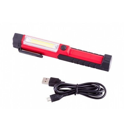 Flashlight, įkraunama, COB LED, 1.5W, USB 5V