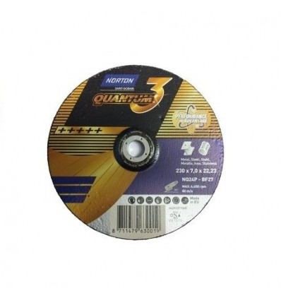 Diskas (nerudijančiam plienui, plienui), šlifavimui, 7mm, Ø125mm, 22.23mm, 12200rpm