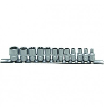 Sockets Set, 12d., colinių, 1/4`, 12br., (5/32`-9/16`)