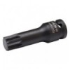 Bit Socket, M18, dvylikabriaunis (Spline), 1/2`, ilgas, sustiprintas, L-75mm