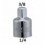 , 1/4` (F) vidus, ,, 3/8` (M) išorė, L-26mm