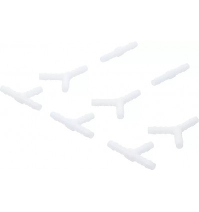 Trišakių ir jungčių rinkinys, žarnai, 6mm, plastikas, 8d.