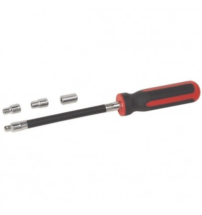 Atsuktuvas lankstus, su galvute, 1/4`, 5, 6, 7mm, 150mm, L-275mm