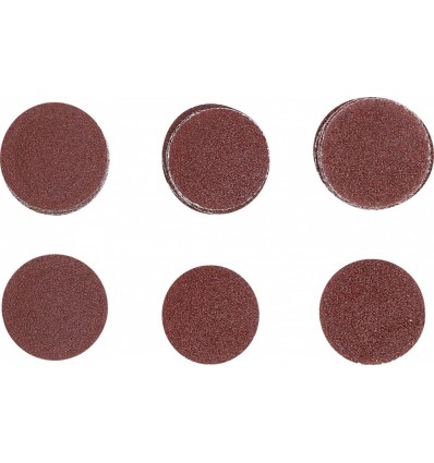 Šlifavimo popieriaus diskų rinkinys 30d, P60, P80, P120, Ø30mm, tvirtinama audeklu