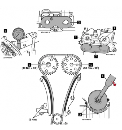 Engine timing locking set, 1.2TFSI, 1.4TFSI, VW, Audi, Skoda, Seat, (2008-2018)