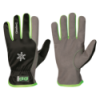 Work gloves winter, medvilninio audinio, 9 dydis, dirbtinė oda