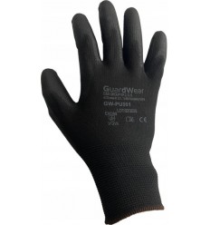 Pirštinės, megztas poliesteris, 9 dydis, aplietos poliuretanu