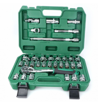 Įrankių rinkinys, 31d., 1/2`, 6br,, 12br., (8-32mm)