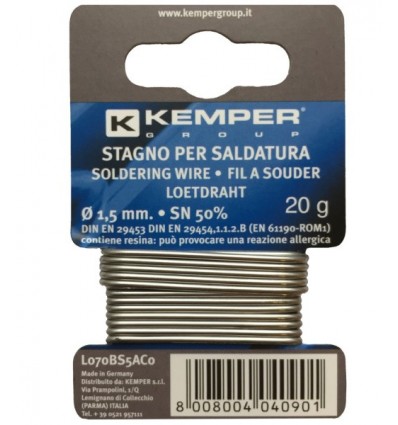 Lydmetalis su fliusu Ø1.5mm 20g (SN 50%)(lydimosi temp.:183-215°C)