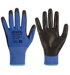 Pirštinės GRIP, megztas poliesteris, 9 dydis, aplietos poliuretanu