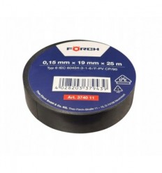 Izoliacinė juosta PVC juoda (19mm, 0.15mm, L-25m )
