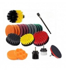 Valymo, plovimo šepečių rinkinys suktukui, 22d., su koteliu