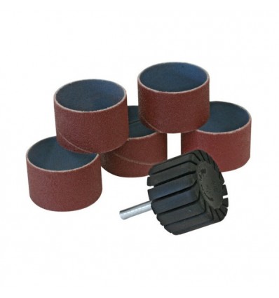 Šlifavimo antgalis guminis su šlifavimo popieriumi, šlifavimui, P60, Ø45mm, (koteilis Ø6mm)