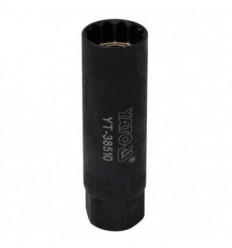 , žvakėms, plonasienė, 3/8`, 12br., su magnetu, 14, L-62mm