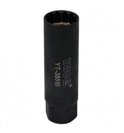 , žvakėms, plonasienė, 3/8`, 12br., su magnetu, 14, L-62mm