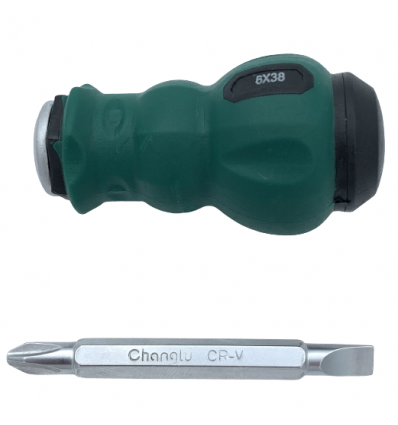 Atsuktuvas, dviejų galų, kryžminis (Philips), ploksčias (Slotted), PH2, SL6.0, 38 mm