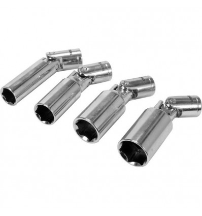 Galvučių žvakėms rinkinys 4d., žvakėms, 1/2`, 6br., su šarnyru, su magnetu, 14, 16, 18, 21mm, L-100mm