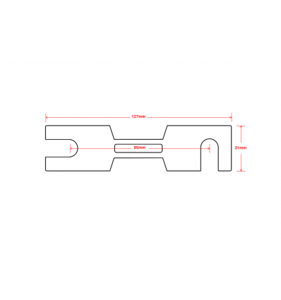Įkroviklio-užvedėjo saugiklis (300A)(W-127mm H-31mm)