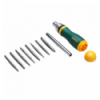 Atsuktuvas terkšlė su antgaliu rinkiniu, 19d., 1/4`, 115mm, L-210mm, (SL5-SL6, PH1-PH2, T15-T30, H2-H6)